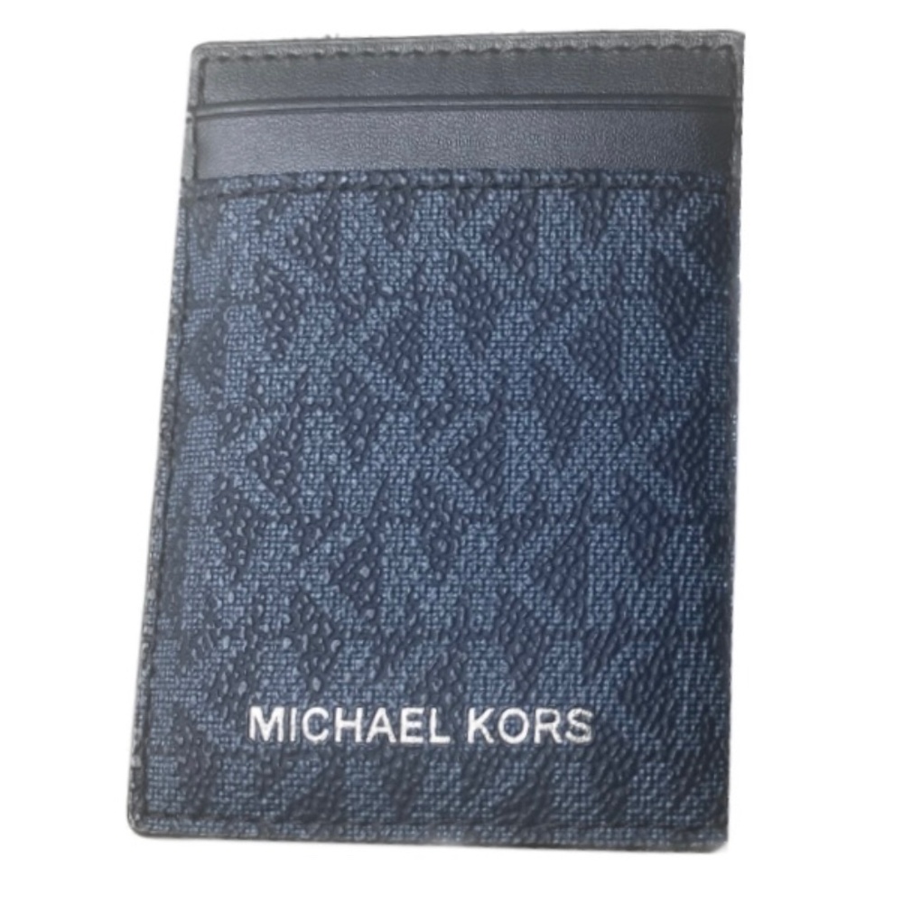 NEW Michael Kors Logo Men’s Leather Card Case with Money Clip Wallet 💰 💴 🔥
